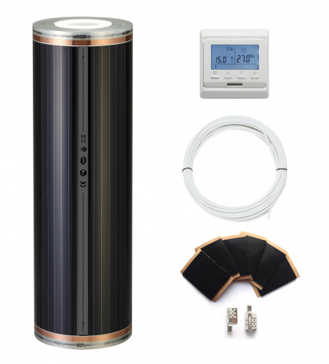 Инфракрасный пленочный теплый пол 0,5 м² с терморегулятором Е &mdash; 